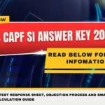 SSC CAPF SI Answer Key 2026