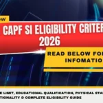 SSC CAPF SI Eligibility Criteria 2026