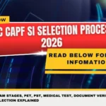 SSC CAPF SI Selection Process 2026