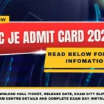 SSC JE Admit Card 2026