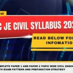 SSC JE Civil Syllabus 2026