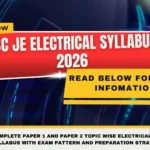 SSC JE Electrical Syllabus 2026