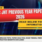 SSC JHT Previous Year Papers 2026