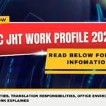 SSC JHT Work Profile 2026