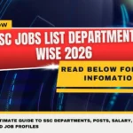 SSC Jobs List Department Wise 2026