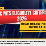 SSC MTS Eligibility Criteria 2026