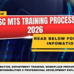 SSC MTS Training Process 2026