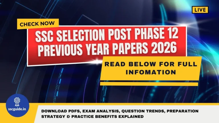 SSC Selection Post Phase 12 Previous Year Papers 2026