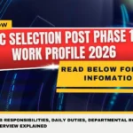 SSC Selection Post Phase 12 Work Profile 2026