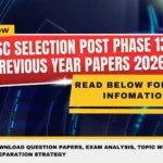 SSC Selection Post Phase 13 Previous Year Papers 2026