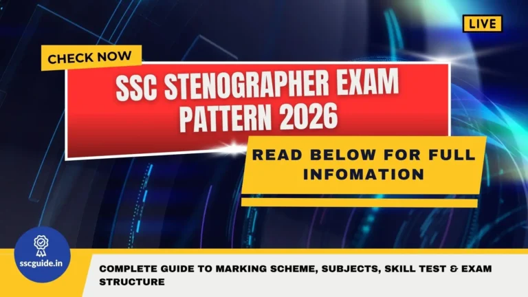SSC Stenographer Exam Pattern 2026