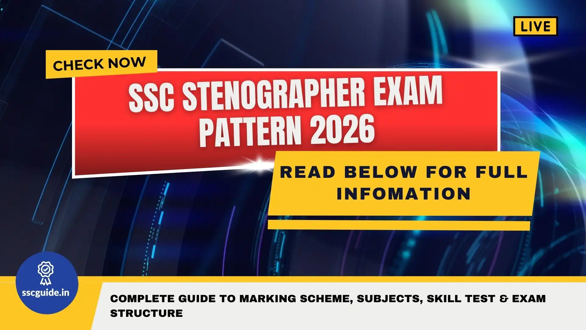 SSC Stenographer Exam Pattern 2026