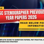 SSC Stenographer Previous Year Papers 2026