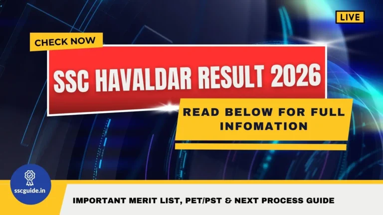 SSC Havaldar Result 2026