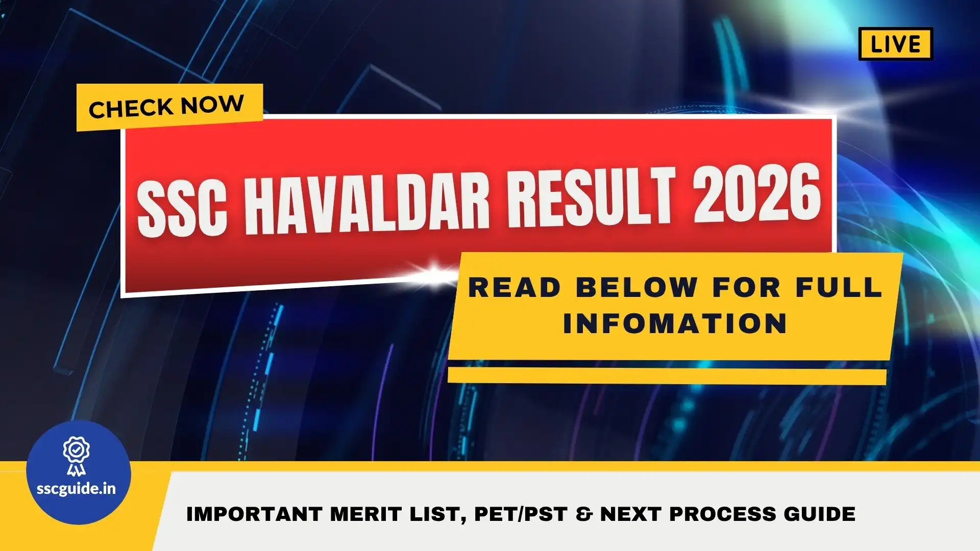 SSC Havaldar Result 2026