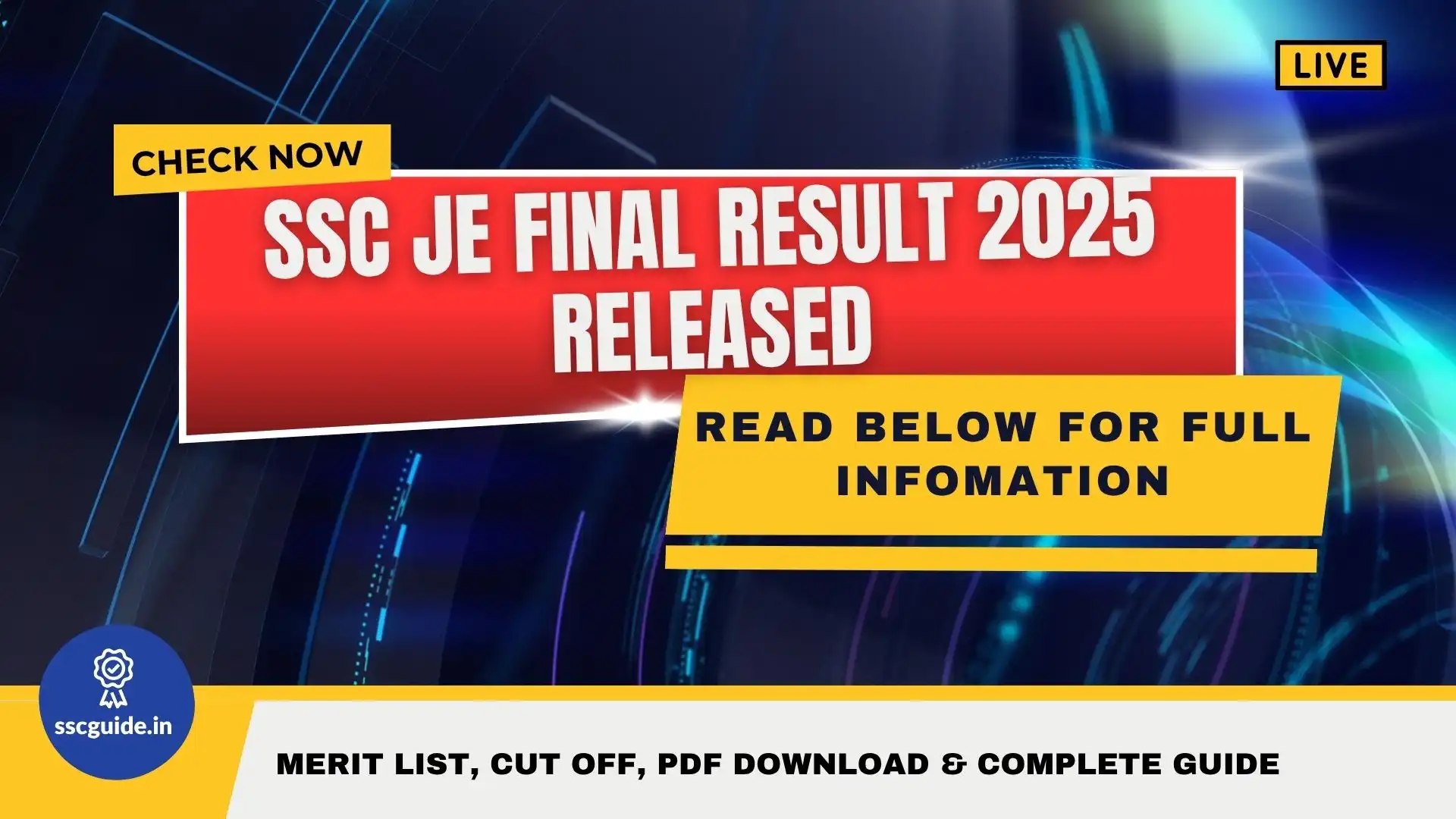 SSC JE Final Result 2025
